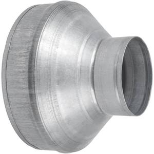 lot 39836 image: VezoWorks 8 to 4 Inch Duct Pipe Adapter - Galvanized Steel HVAC Ducting Reducer for Ventilation - PVC Pipe, Hose Coupler - Heavy Duty Exhaust, Air Conditioner Fittings - Vent Flange Connector - Retail $26
