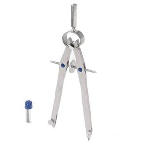 lot 39841 image: Pacific Arc Metal Professional Compass, Perfect Spring Bow Compass for Math, Geometry, or Drafting, Up to 8 Diameter Large, Comes with Lead and Lock - Retail $16