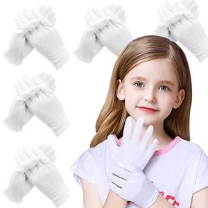 lot 39858 image: 24Pcs White Cotton Gloves for Dry Hands Eczema Gloves Overnight Moisturizing Gloves for Women Cosmetic - Retail $13