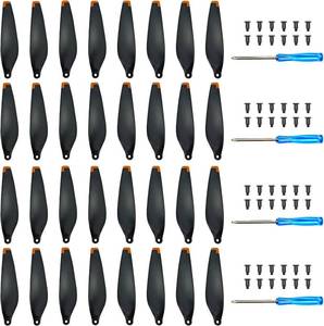 lot 39881 image: 32Pcs Propellers for DJI Mini 3 Replacement Prop Blades Low Noise Accessories for DJI Mini 3 Drone Accessories Exclusive Screws & Screwdrivers Orange Tips - Retail $19