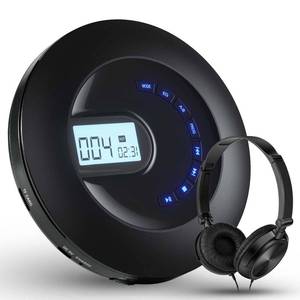 lot 48581 image: CD Player Portable, Rechargeable Portable CD Player for Home Car and Travel with Headphone and Anti-SkipShockproof, Compact Player with LCD Display, AUX Cable, Backlight - Retail $54