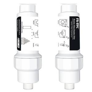 lot 48589 image: FS-TFC Inline Sediment Anti-Scale Filter Reusable 34 GHT Water Hose Filter for Washing Machine, Heater, Garden, RV,2PACK - Retail $20