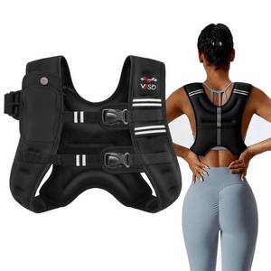 lot 48592 image: VBSD Weighted Vest Woman 16LB Weight Vest for Women Men Body Weight Vests for Walking Strength Training Running Workout Jogging Fitness Black - Retail $46