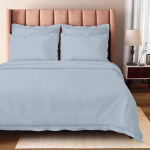 lot 48622 image: Bioweaves 100% Organic Cotton FullQueen Duvet Cover Set, 3-Piece, 300 Thread Count Sateen Weave GOTS Certified Comforter Cover with Buttoned Closure and 2 Pillow Shams Shore, 90x90 inches - Retail $74