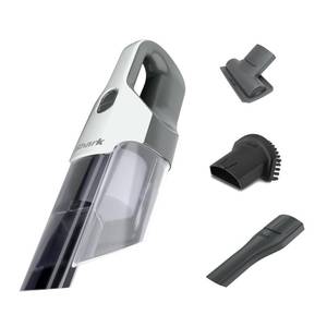 lot 48633 image: Shark Cyclone PET Handheld Vacuum with, HyperVelocity Suction, Powerful Pet Hair Pickup, Lightweight, XL Dust Cup, Including Upholstery Tool, 8 Crevice Tool, Scrubbing Brush, Pearl White, AA701 - Retail $65