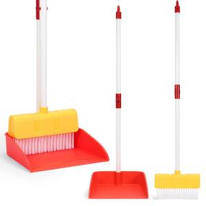lot 48660 image: Kids Cleaning Toy Set Toddlers Broom Dust Pan Set for Housekeeping Pretend Play Cleaning Set, Cleaning Toys Gift for Toddlers Girls Boys Age 3-6 Years Old (2PCS - Red and Yellow Set) - Retail $10