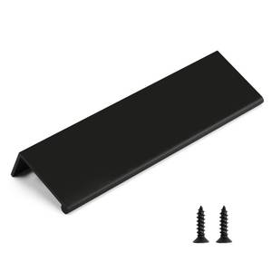 lot 48673 image: Rergy 10 Pack 5 INCH Cabinet Pulls Black Finger Pulls, Matte Black Edge Pulls for Cabinet Kitchen Cabinet Edge Pulls, 128mm Cabinet Finger Pulls - Retail $34