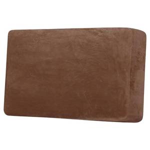 lot 48687 image: H.VERSAILTEX Velvet Stretch Individual Couch Cushion Cover Plush Slipcover for Loveseat Sofa Furniture Protector Seat Cover (1 Piece Loveseat Cushion Cover, Caramel) - Retail $27