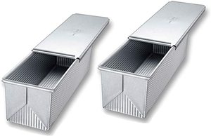 lot 51621 image: USA Pan Pullman Loaf Pan, 9 x 4 x 4, Aluminized Steel - Retail $70
