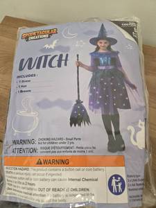 lot 1011 image: Spooktacular Creations Light-Up Witch Costume Set - Retail $25