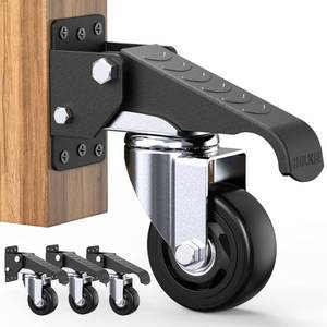 lot 1017 image: Heavy Duty Workbench Casters 3 Inch Retractable Casters with Lifting and Lowering Function 360° Rotation Ideal for Workbenches or Other Equipment Maximum Load of 1100 lbs - Retail $40