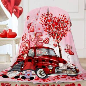 lot 1031 image: Hexagram Valentines Day Blanket,Valentine Throw Blanket Valentines Decorations for Home, Valentines Decor Gifts for Him Her, Truck Love Soft Throw for Couch 50 X 60 - Retail $13