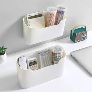 lot 1033 image: 2 Pack Wall Mount Folder Holder File Organizer, Cabinet Door Organizer No Drilling File Holder Hanging File Mail Organizer Magazine Storage for Office Kitchen Bathroom Bedroom Garage - Retail $14