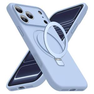 lot 1078 image: SKYLMW Compatible with iPhone 17 Pro Max Case with Magnetic Invisible Stand Compatible with Mag-Safe Military Drop Tested Shockproof Silicone iPhone 17 Pro Max Phone Cases for Women Men 6.9��Blue - Retail $30