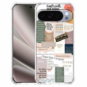 lot 1101 image: Bible Verses Christian Jesus Quotes Collage Pattern,Soft TPU Bumper Phone Case for Google Pixel 1010 Pro - Retail $15