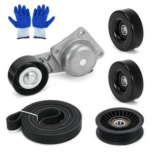 lot 1117 image: 38274 Serpentine Belt Drive Kit Tensioner & Idler Pulley Fits for Ford Expedition F150 F250 F350 Lincoln Navigator Mercury Mountaineer Replaces 90K-38274A 6PK2605 ACK061025 - Retail $50