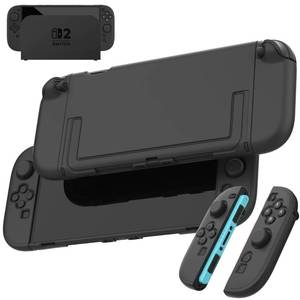 lot 1119 image: EIELST Dockable Case For Nintendo Switch 2 2025 (Only), 10 FT Military Grade Drop Protection Cute Protective Cover Case for NS 2 - Black - Retail $18
