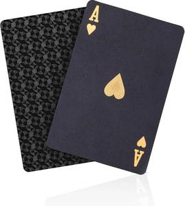 lot 1121 image: ACELION Waterproof Playing Cards, Plastic Playing Cards, Deck of Cards, Gift Poker (Black Diamond Cards) - Retail $9