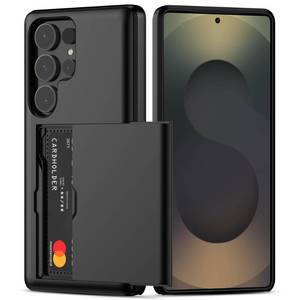 lot 1124 image: Nvollnoe for Samsung S25 Ultra Case with Card Holder Dual Layer Heavy Duty Protective Case Hidden Card Slot Slim Wallet Case for Samsung S25 Ultra 6.9(Black) - Retail $14