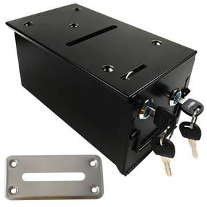 lot 1132 image: Poker Table Drop Rake Box - Casnio Toke Chip Tip Cash Box With Money Bill Slot Frame for Poker Blackjack Craps Game Tables - Retail $32