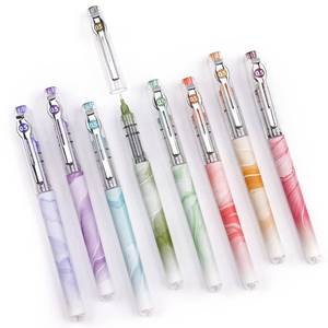 lot 1139 image: WRITECH Liquid Ink Rollerball Pens Multi Colored 0.5mm Extra Fine Point Tip Rolling Roller Ball Pen 8ct Assorted Colors for Journaling Smooth Writing Note Taking No Bleed & Smudge & Smear - Retail $12