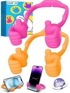 lot 1142 image: BLUE NOT ORANGE Valentines Day Gifts for Teens Girls Boys Kids Adults Cell Phone Stand Upgrade Adjustable Thumbs Up Lazy Phone Holder for Desk Cool Gadgets Fun Birthday Gift Ideas for Teenager Women Trendy Stuff - Retail $13