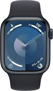 Apple Watch Series 9 [GPS, 41mm] - Midnight Aluminum Case with Midnight Sport Band S/M (Renewed Premium) - Retail: $232