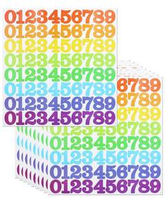 lot 1159 image: 1 Inch Number Stickers for Inventory and Classification, Waterproof Label Number Stickers for Organizing, Self Adhesive & Waterproof - Multicolor - Retail $6