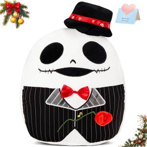 lot 1165 image: Glow Guards 12 Skeleton Plush Pillow, Nightmare Xmas Plushie Toy, Skull Stuffed Animal, Soft Squishy for Kids Adults Decoration - Retail $20