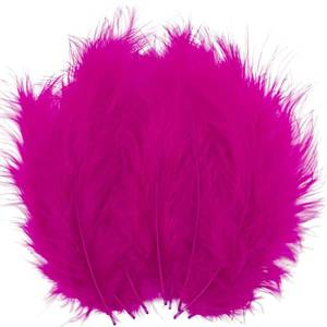 lot 1182 image: 20pcs Rose Pink Fuchsia Feathers Fluffy Turkey Marabou Feathers 4-6 Inches for Crafts Dream Catcher Fringe Trim Colored Feathers Fly Tying Material - Retail $8