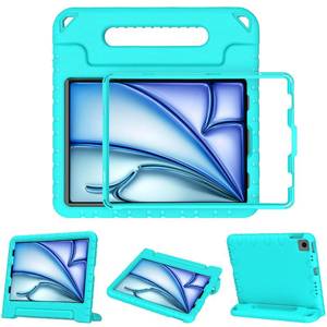 lot 1183 image: BMOUO Kids Case for iPad Air 11-inch M3 (2025)  M2 (2024), iPad Air 5th Generation (2022)  Air 4th Gen (2020) 10.9 Inch, Shockproof Protective Kids Case with Convertible Handle Stand, Turquoise - Retail $16