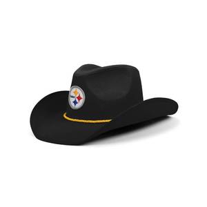 lot 1207 image: FOCO Pittsburgh Steelers NFL Black Cowboy Hat - Retail $30