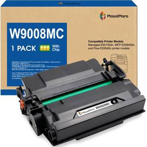 lot 1209 image: MasaiMara W9008MC W9008 High Capacity Black Compatible Toner Cartridges Replacement for HP Managed E50145dn  MFP E52645dn  Flow E52645c Printer (1-Pack)