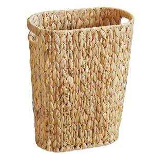 lot 1219 image: Small Damage See Photos Coeusy Wicker Trash Can,Bathroom Trash Can,Water Hyacinth Wicker Waste Basket for Bathroom,Handwoven Narrow Small Waste Basket for Bedroom,Office,5 Gallon - Retail $35