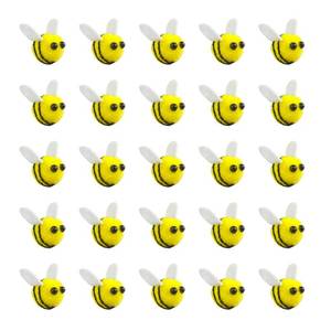 lot 1229 image: Pcmursal 30 Pcs Wool Felt Bees Mini Bees for Crafts Bumble Bees Supplies for Clothing Hats Bags Gift - Retail $6
