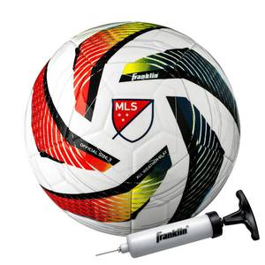 lot 1231 image: Franklin Sports MLS Tornado Kids Soccer Ball - Size 4 Youth Soccer Ball - Soft Cover - Great for Kids and Toddlers - Air Pump Included - Retail $13