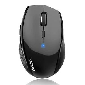 lot 1241 image: TECKNET Bluetooth Mouse, 4800 DPI Wireless Mouse, 2-Year Battery 6 Adjustable DPI, 6 Buttons Compatible with LaptopWindowsComputer - Black - Retail $14