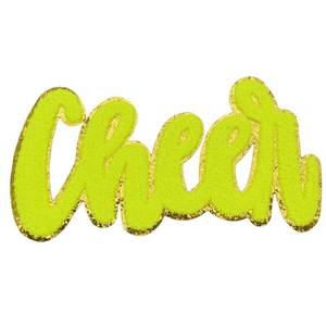 lot 1248 image: 1Pcs 10 Inch Cheer Chenille Iron on Letter Patches with Glitter Edged, Perfect Iron on Letters for Clothing, Hats, Bags, Backpacks, Jeans - Ideal Gift for Cheerleading Enthusiasts (neon Green) - Retail $9