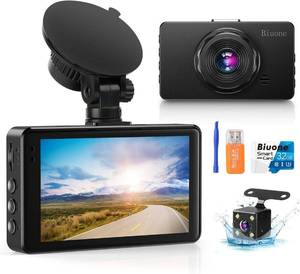 lot 1250 image: Dash Cam Front and Rear, Dash Camera for Cars with 32G Card Super Night Vision, Car Dash Cam 1080P Dashboard Camera with G-Sensor, Parking Monitor, Loop Recording, Motion Detection Car Camera - Retail $36