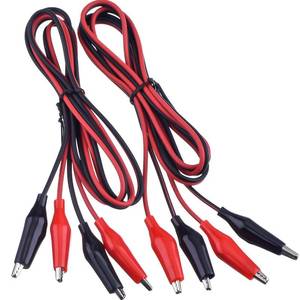 lot 1259 image: EBOOT 4 Pcs Alligator Clips Electrical, 40 Inches Test Leads with Alligator Clips, Double-Ended Jumper Wires for Electrical Testing, Circuit Connection, Experiment - Retail $6