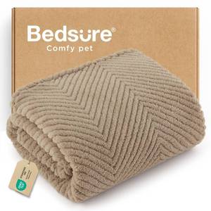lot 1264 image: Bedsure Small Dog Blanket for Small Dogs Washable - Fluffy Fuzzy Puppy Cat Blanket with Premium 300GSM Coral Fleece Soft for Pet Kitten Doggy, Brown, 25x35IN - Retail $12