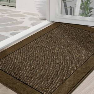lot 1276 image: BEQHAUSE Indoor Door Mat 36 x 60, Dirt Trapper Door Mats Non-Slip Entryway Rugs Washable, Resist Dirt Absorbent Welcome Mat, Low Profile Floor Mats for Front Back Door and Entryway, Brown - Retail $66