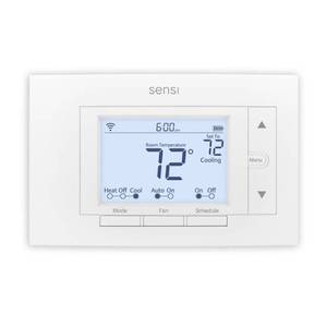lot 3931 image: Sensi Smart Programmable Wi-Fi Thermostat-White