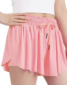 lot 4472 image: Flowy Shorts Girls Butterfly Shorts Girls Preppy Clothes Athletic Shorts for Kids Toddler Youth with Liner 2-in-1 Running SIZE 12