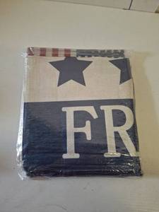 lot 4480 image: Fjfz 4th of July Patriotic Decorative Throw Pillow Covers 18x18 Set of 4, America Land of The Free Porch Outdoor Home Decor, American Red Blue White Stars Stripes Let Freedom Ring Couch Cushion Case