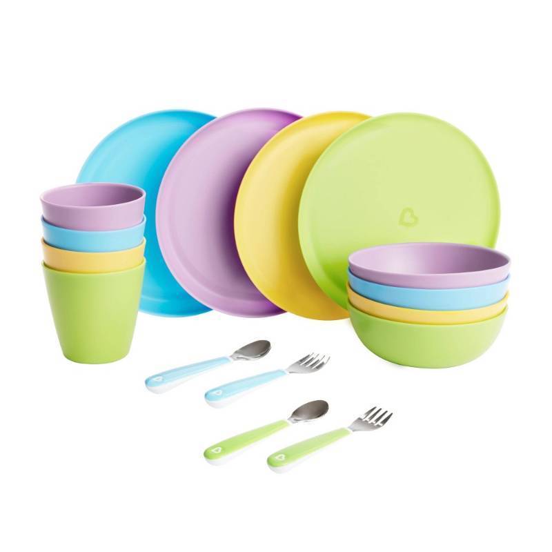 lot 7141 image: Munchkin Toddler Dining Set - 16ct