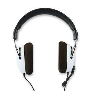 lot 3970 image: onn. PlayStation Wired Video Game Headset with 3.5mm Connector  Flip-to-Mute Mic  Lightweight Steel and 40mm Speakers - Black and White