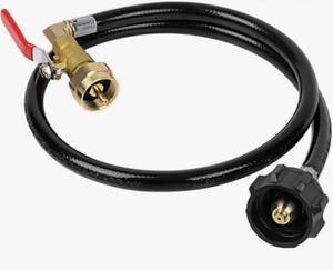 lot 3984 image: Boltigen Propane Refill Adapter for 1 lb. Tanks, 3FT Propane Refill Adapter, Propane Filler Adapter 1 Pound, Propane Tank Refill Adapter, for Filling 1 lb Propane Bottle (Black-36 QCC1 Type)