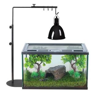 lot 4752 image: Insfashble Reptile Lamp Stand-Adjustable Heat Lamp Holder, Terrarium Light Stand, Aquarium Light Holder for Reptile Glass Terrarium Heating Light