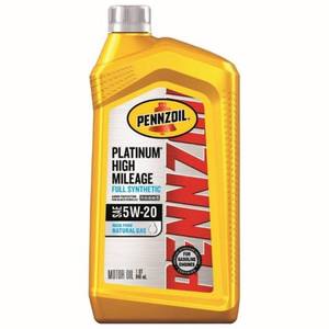 lot 4516 image: Pennzoil 5W-20 Platinum High Mileage Full Synthetic Motor Oil